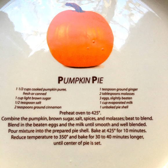 Pumpkin Pie Baking Dish with Recipe NIB - Picture 2 of 3